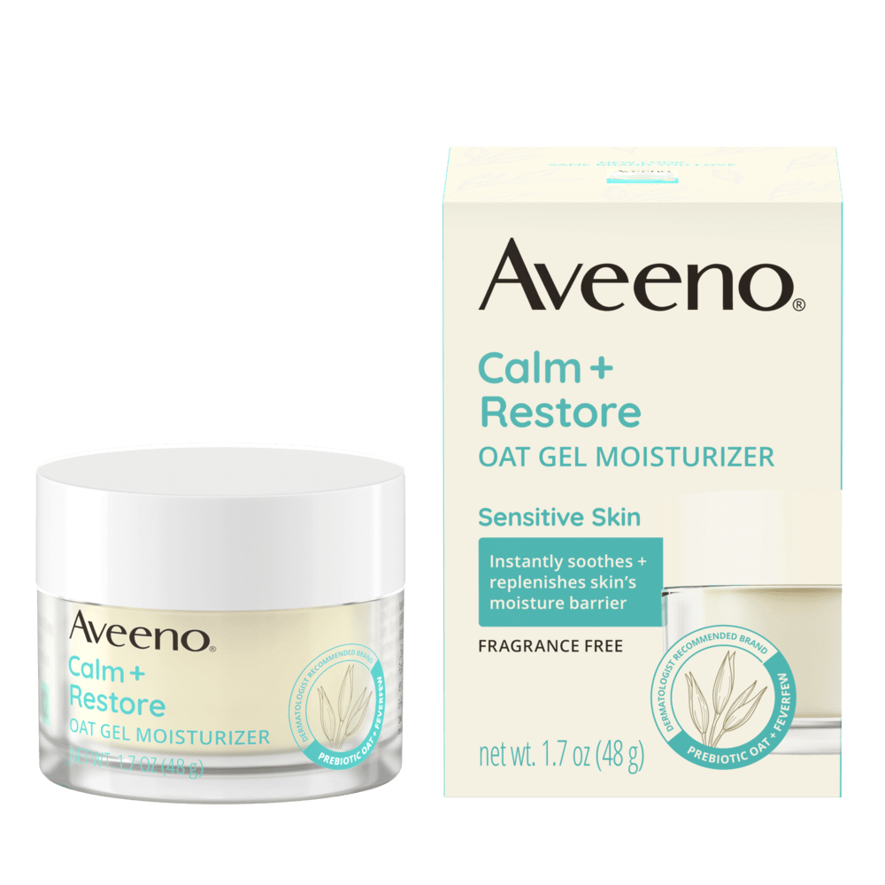 Aveeno Calm + Restore Oat Gel Moisturizer, Sensitive Skin Front