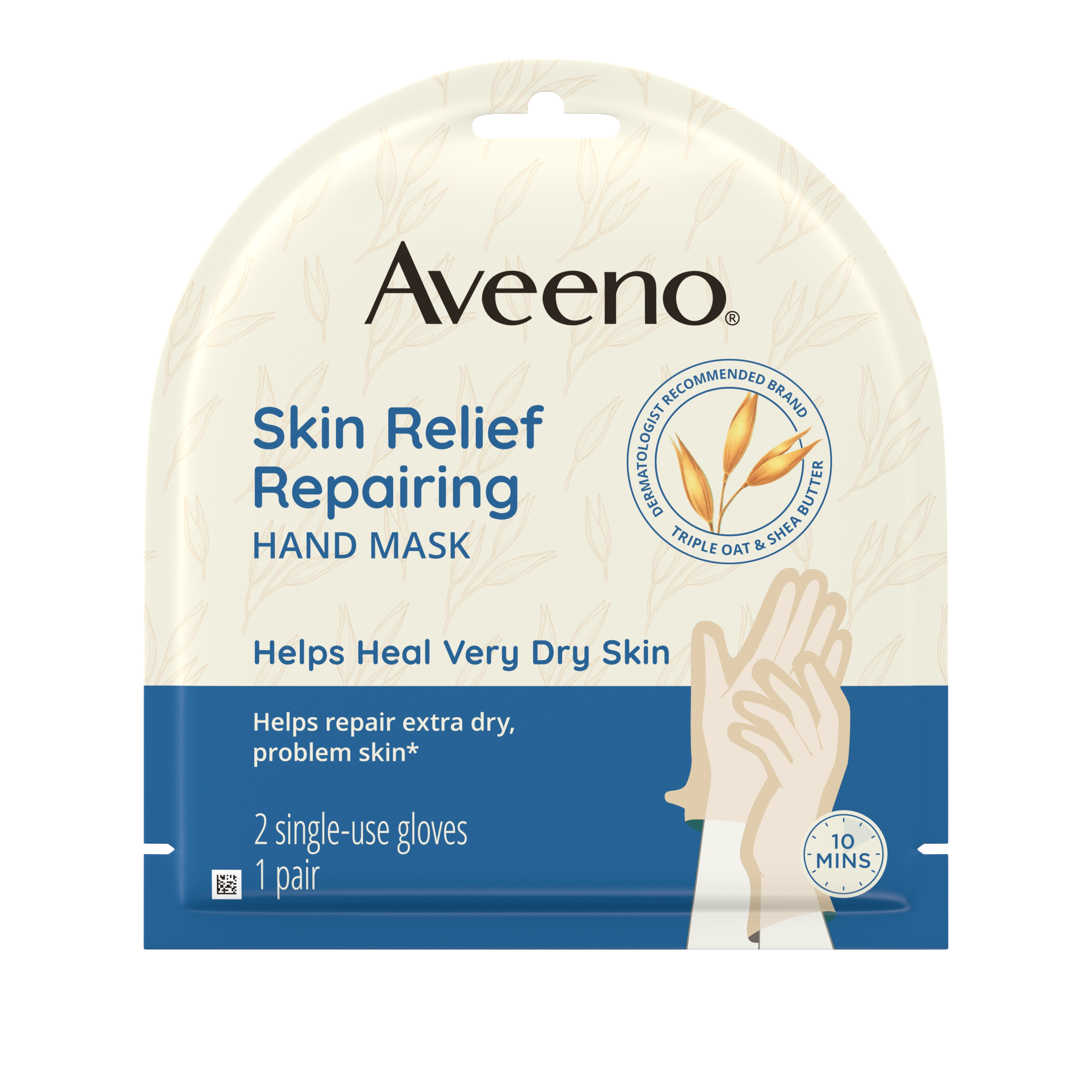 Aveeno Skin Relief Hand Mask 1 Pair Front