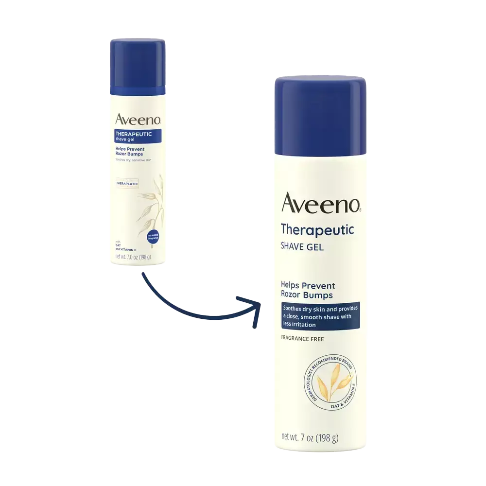 Aveeno Therapeutic Shave Gel with Oat for Dry Skin Transition