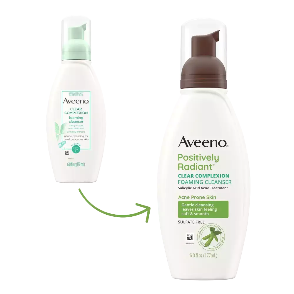 Aveeno Clear Complexion Foaming Facial Cleanser Oil-Free Transition