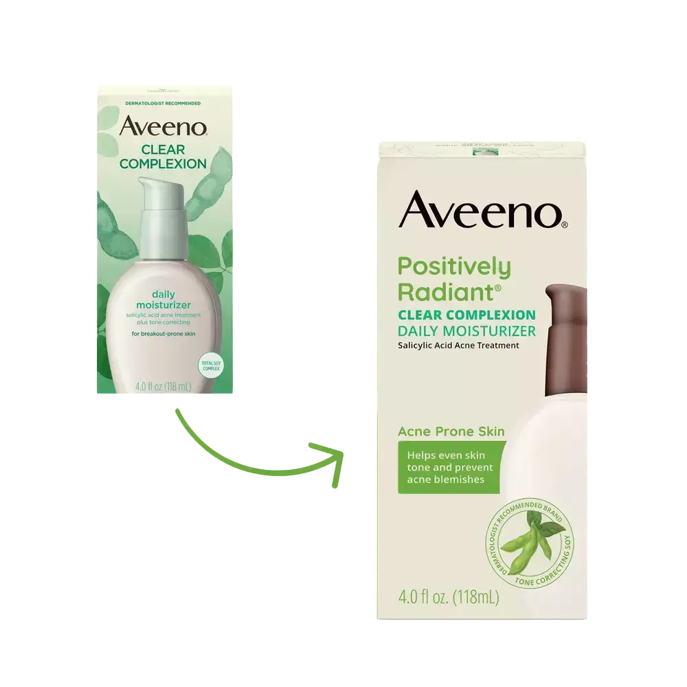 Aveeno Clear Complexion Daily Acne Facial Moisturizer Transition