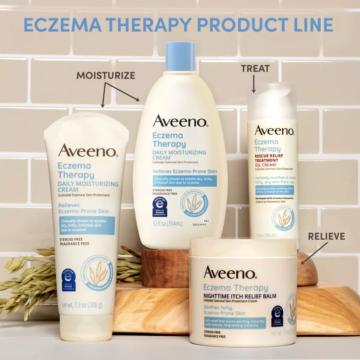 Aveeno Eczema Therapy Full Product Line 