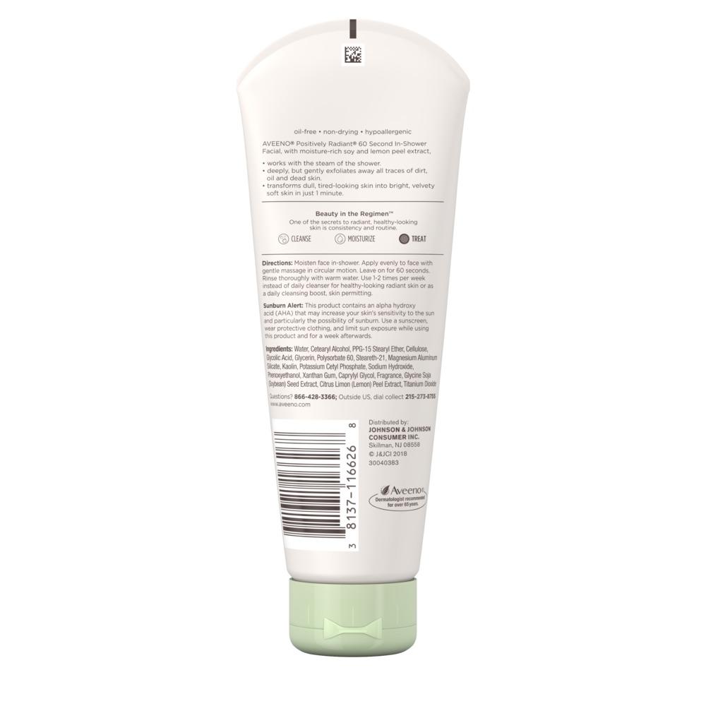 AVEENO® POSITIVELY RADIANT® 60 SECOND IN-SHOWER FACIAL