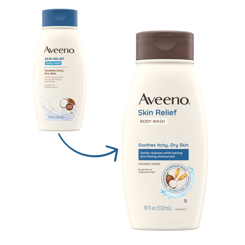 Aveeno Skin Relief Oat Body Wash with Coconut Scent Transition