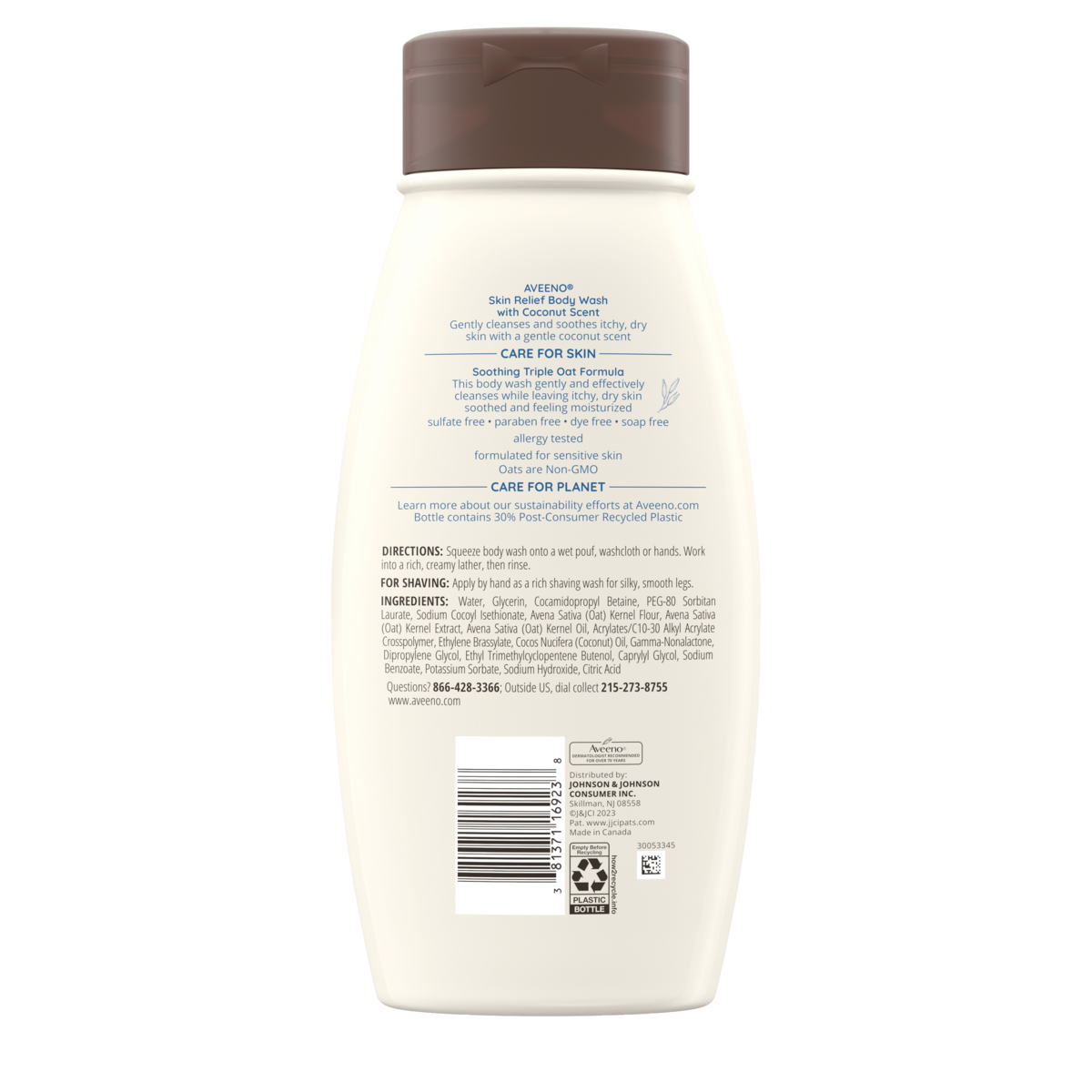 Aveeno Skin Relief Oat Body Wash with Coconut Scent Back