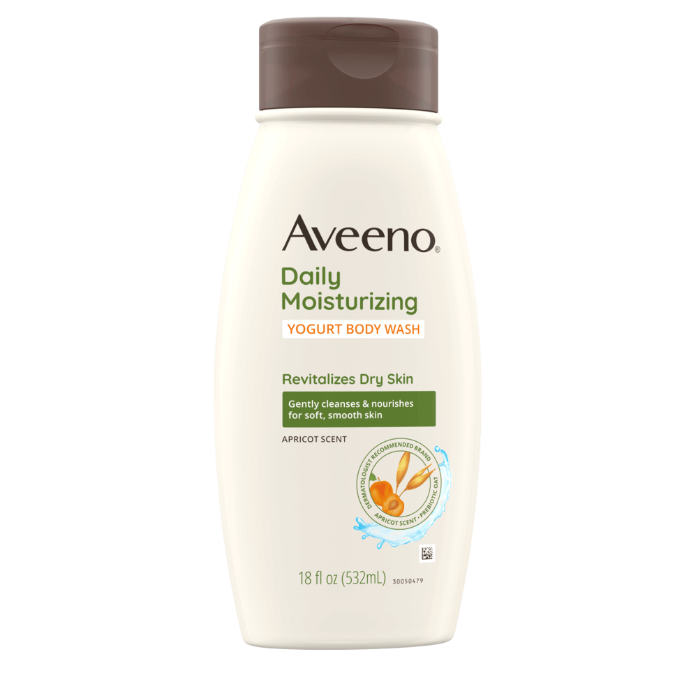Aveeno Daily Moisturizing Yogurt Body Wash, Apricot Scent Front