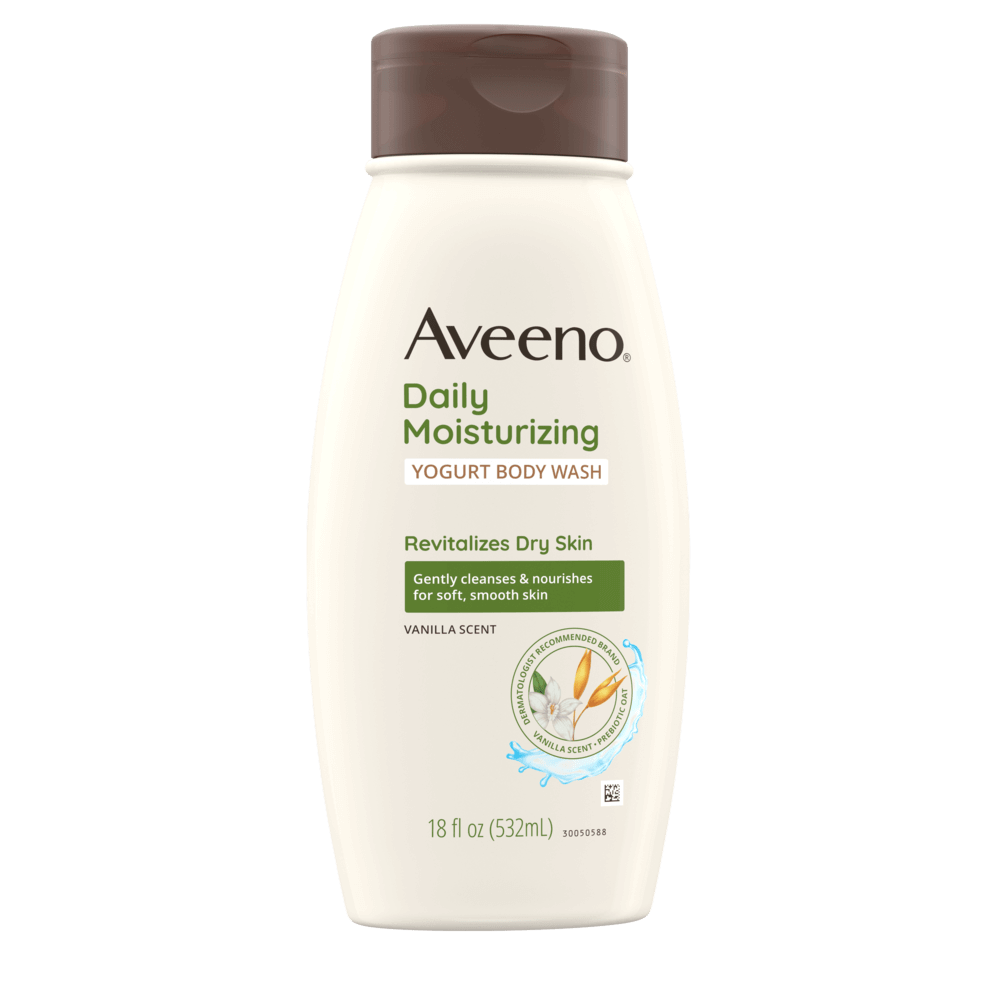 Aveeno Daily Moisturizing Yogurt Body Wash, Vanilla Scent Front