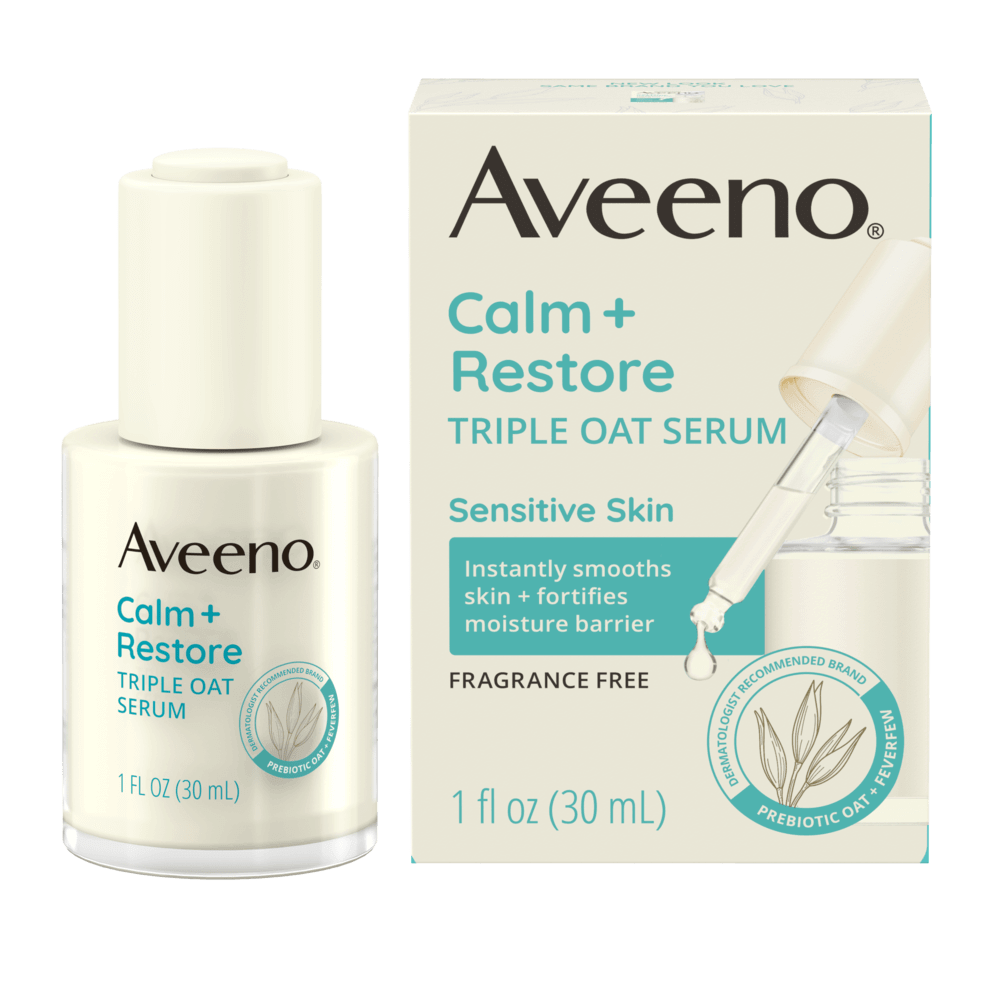 Aveeno Calm + Restore Triple Oat Serum for Sensitive Skin Front