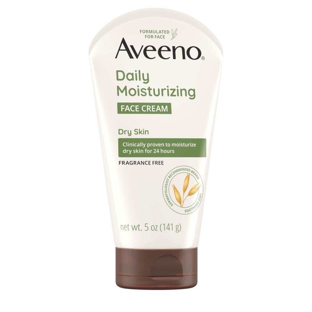 Aveeno Daily Moisturizing Face Cream for Dry Skin, Oat Front