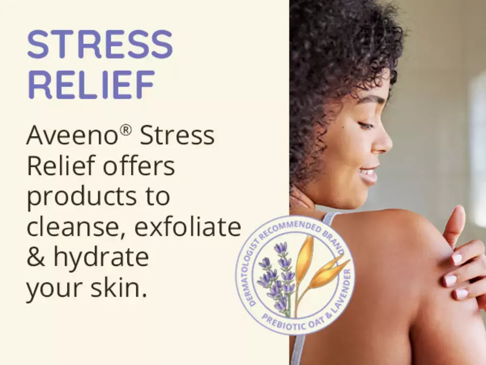 Aveeno Stress Relief Exfoliating Body Scrub, Lavender Carousel