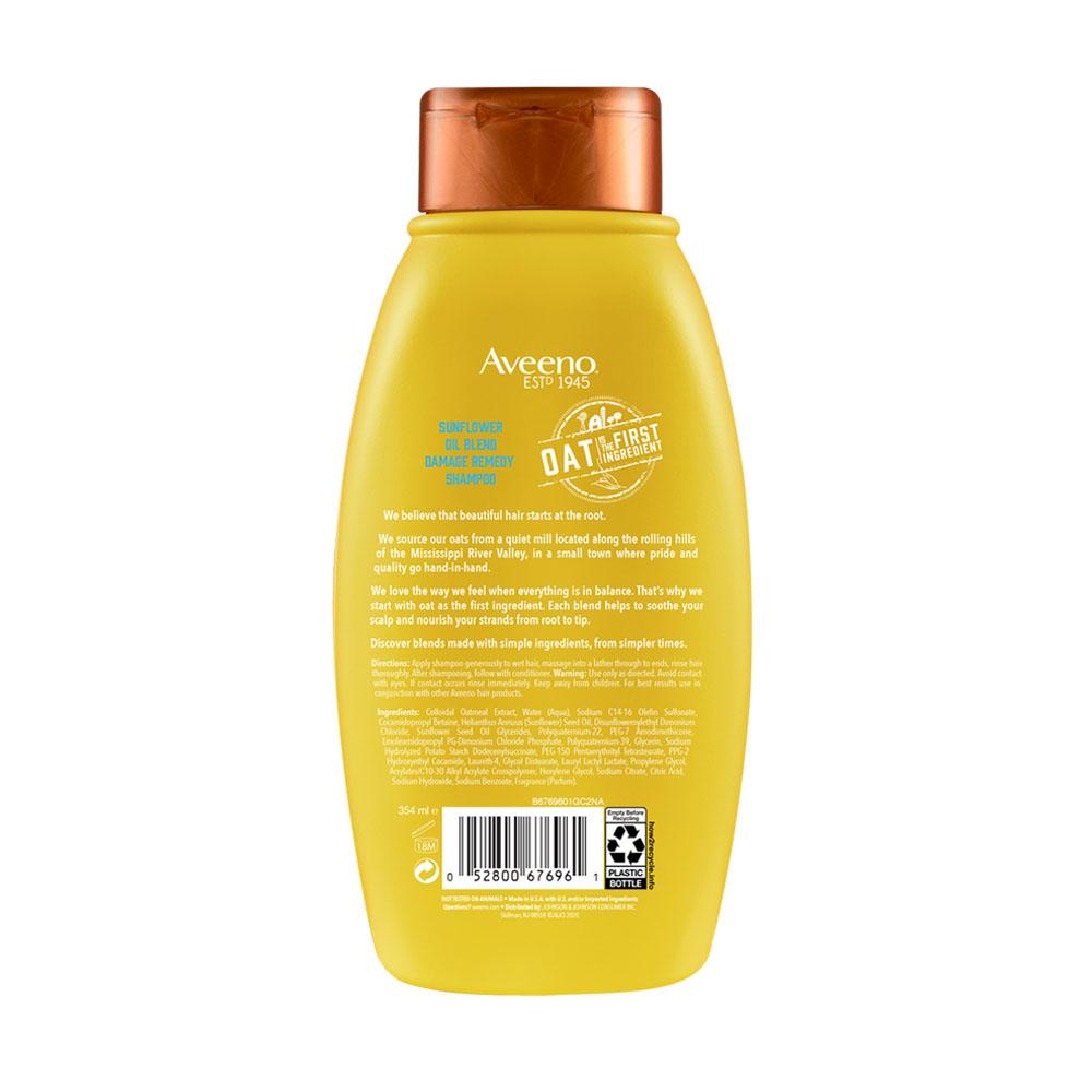 Aveeno® Sunflower Blend Shampoo Bottle Back