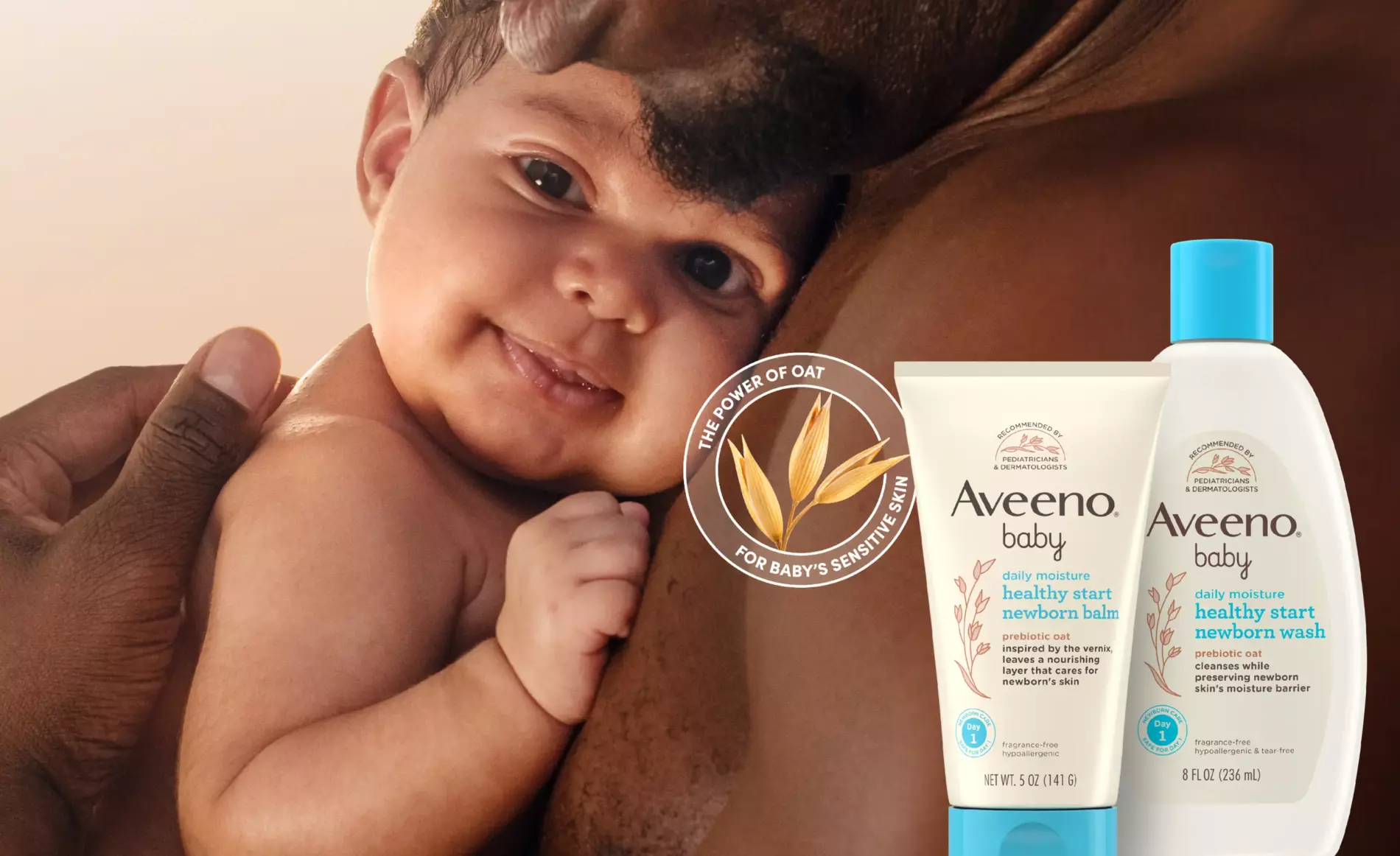 Aveeno_All_Baby_Products_Father_Holding _Baby_Banner