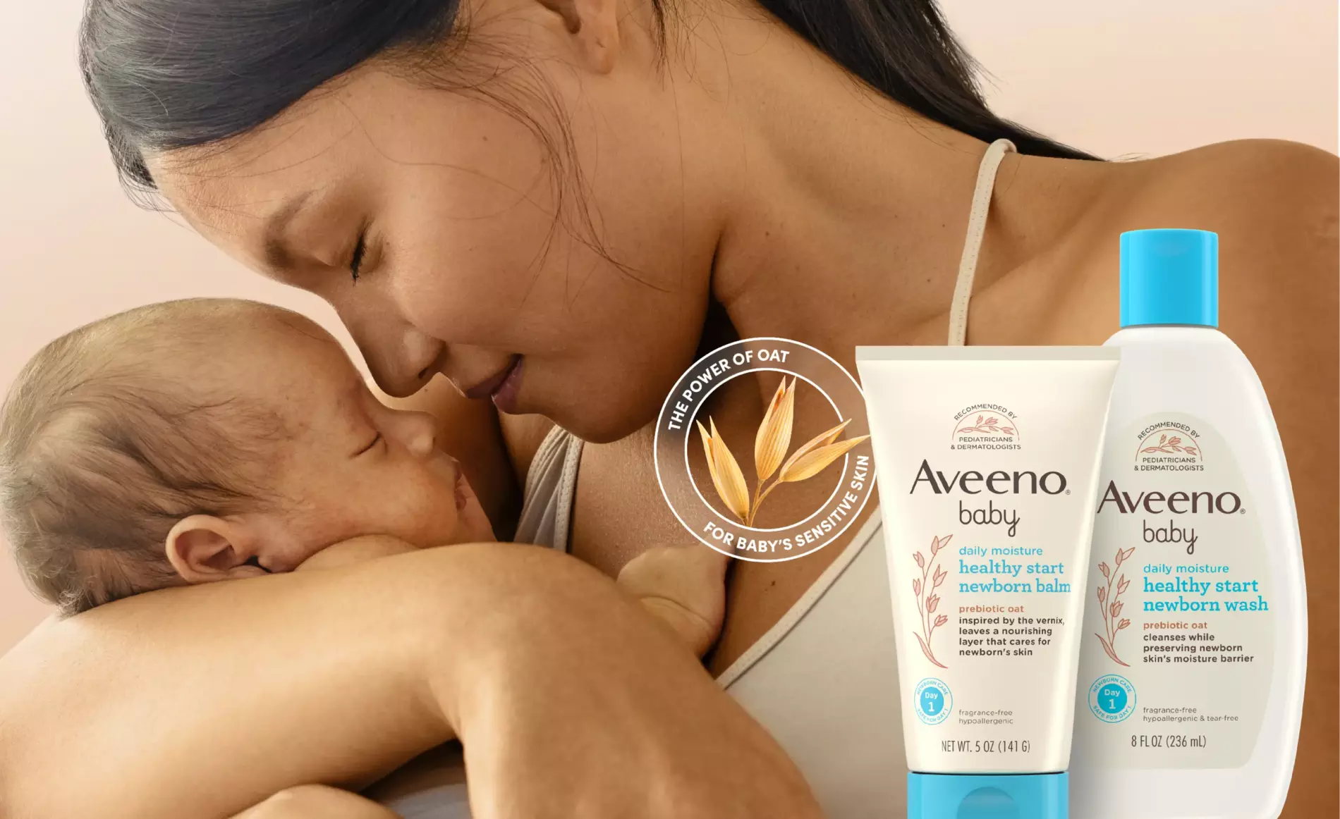 Aveeno_Baby_Overview_Mother_Holding _Baby