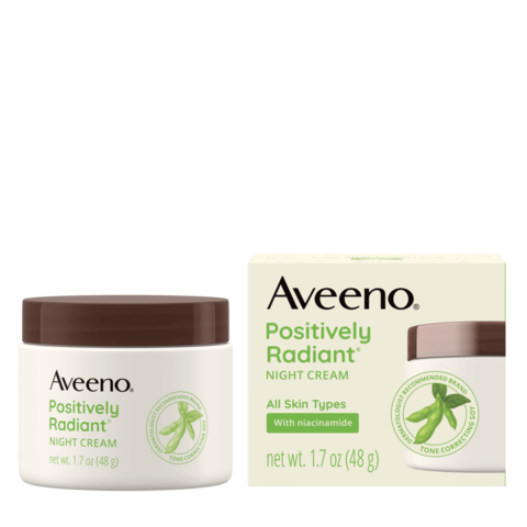 Aveeno Positively Radiant Moisturizing Night Face Cream Front