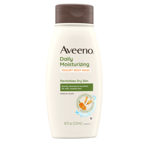 Aveeno Daily Moisturizing Yogurt Body Wash, Apricot Scent Front