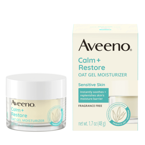 Aveeno Calm + Restore Oat Gel Moisturizer, Sensitive Skin Front