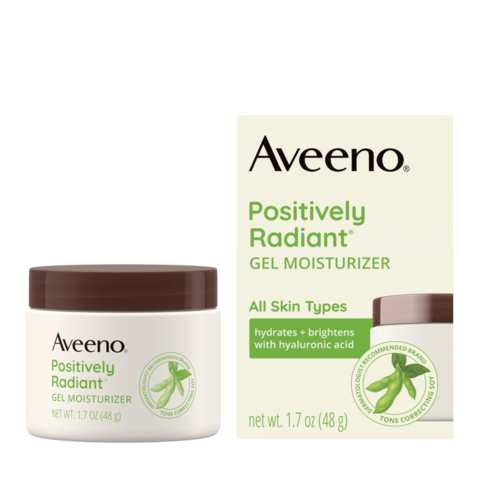 Aveeno Positively Radiant Daily Gel Facial Moisturizer Front