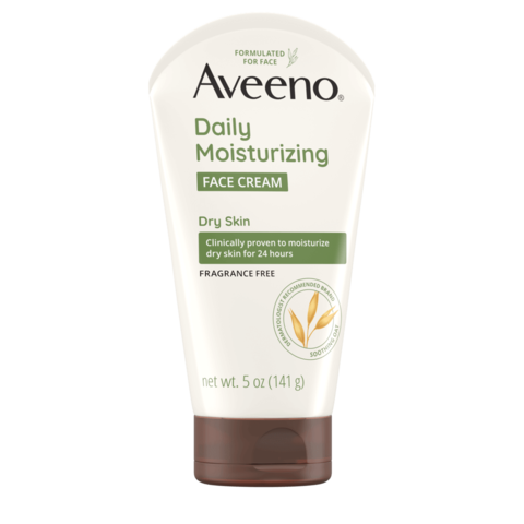 Aveeno Daily Moisturizing Face Cream for Dry Skin, Oat Front