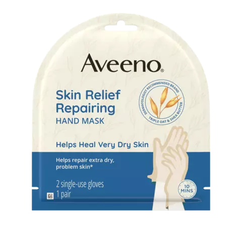 Aveeno Skin Relief Hand Mask 1 Pair Front