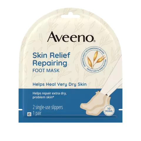  Aveeno Skin Relief Foot Mask 1 Pair Front